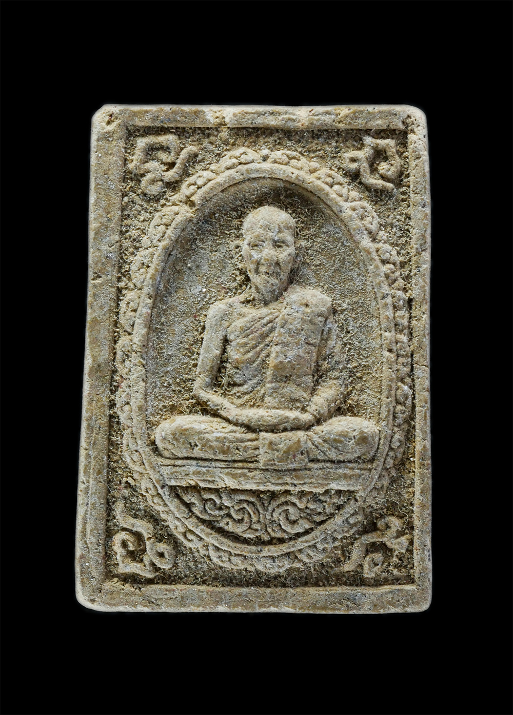 พระหลวงพ่อเกษม เขมโก พระผงรูปเหมือน หลวงพ่อเกษม เขมโก หลังยันต์ดวงมงคล ปี2535